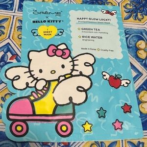 Hello Kitty Printed Essence Sheet Mask - Blue with Pink Accents